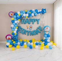 birthday Cute Doremon Theme Balloon Decoration