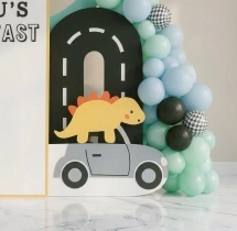 kids theme decorations Car and Dinosaur Theme Balloon Decoration
