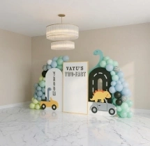 kids theme decorations Car and Dinosaur Theme Balloon Decoration