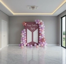 birthday Simple Soft Colour Birthday Theme Decoration
