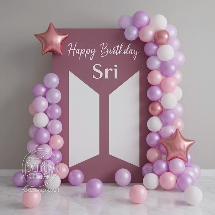 birthday Simple Soft Colour Birthday Theme Decoration