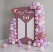 birthday Simple Soft Colour Birthday Theme Decoration