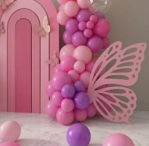 kids theme decorations Soft Colour Butterfly Theme Balloon Decoration