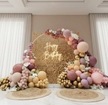 birthday Royal Sequin Theme Balloon Decoration