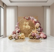 birthday Royal Sequin Theme Balloon Decoration