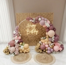 birthday Royal Sequin Theme Balloon Decoration