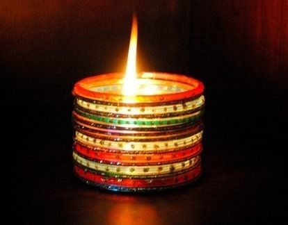 glass bangle lamps diya
