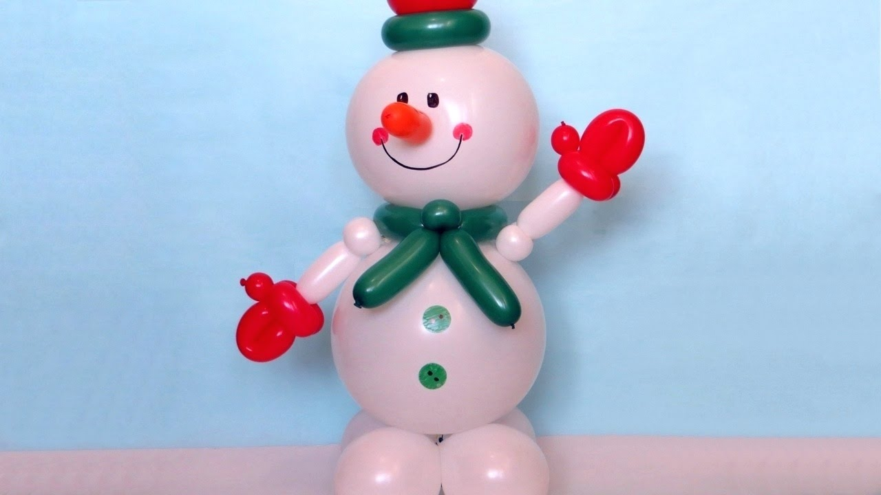Balloon Snowman - Christmas Decoration Ideas