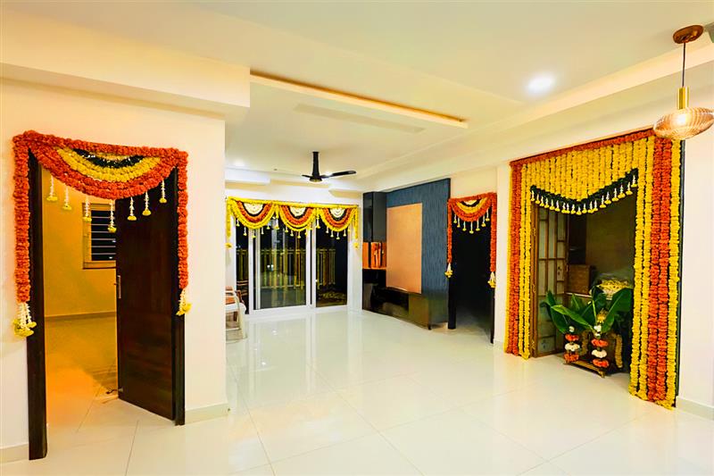Living Room Puja Decoration