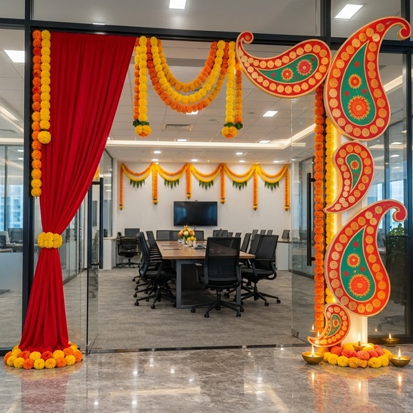 office diwali decors